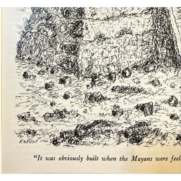 Framed 1985 Magazine Cartoon Clipping Koren Mayans Pyramid - Picture 3 of 4